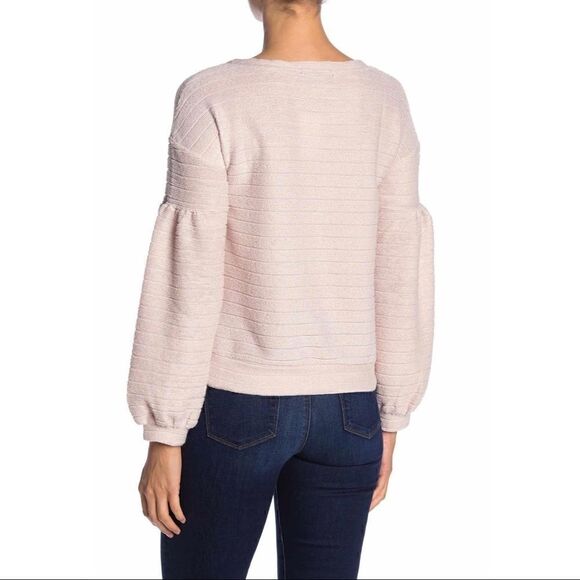 Gibson | Long Sleeve Textured Knit Blouson Top - Picture 2 of 4